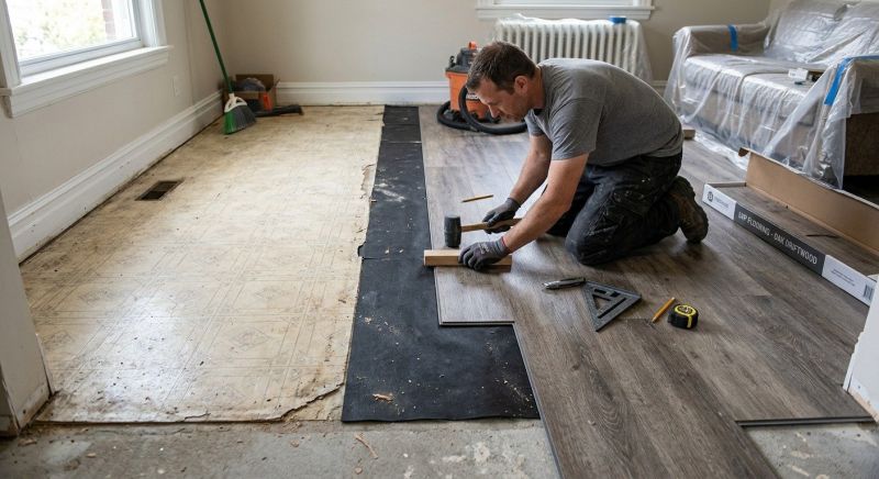 Vinyl Floor Remodeling in Roswell, GA